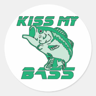 Kiss My Bass Classic Round Sticker