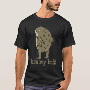 Kiss My Butt Green Frog Men Women T-Shirt