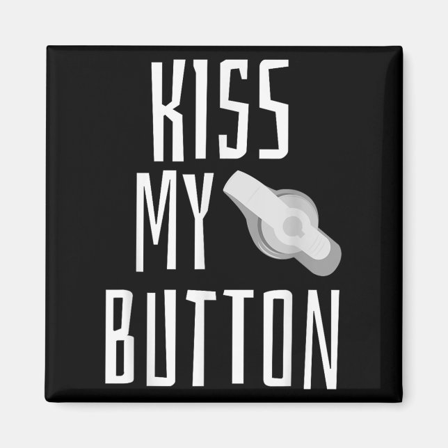 Kiss My Button Feeding Tube Awareness Tubie G-tube Magnet (Front)