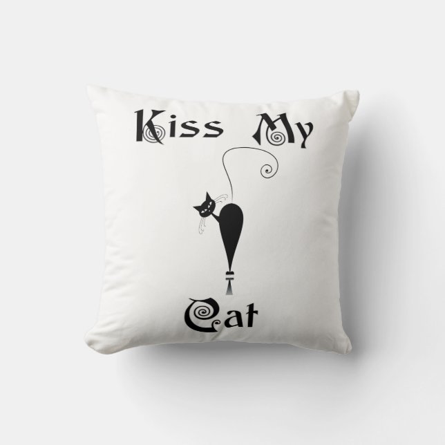 Kiss My Cat Cushion (Front)
