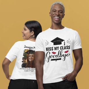 Kiss My Class Goodbye Fun Personalised Graduation T-Shirt