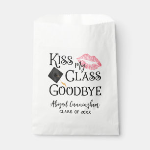 Kiss My Class Goodbye Funny Graduation Personalise Favour Bags