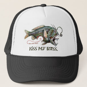 Kiss My Delicious Bass by Mudge Studios Trucker Hat