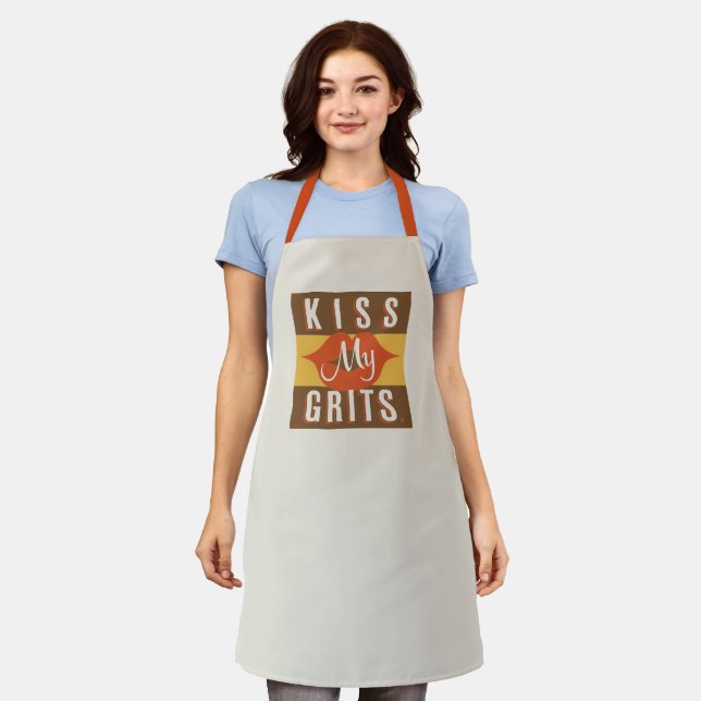 Kiss My Grits Apron (Worn)