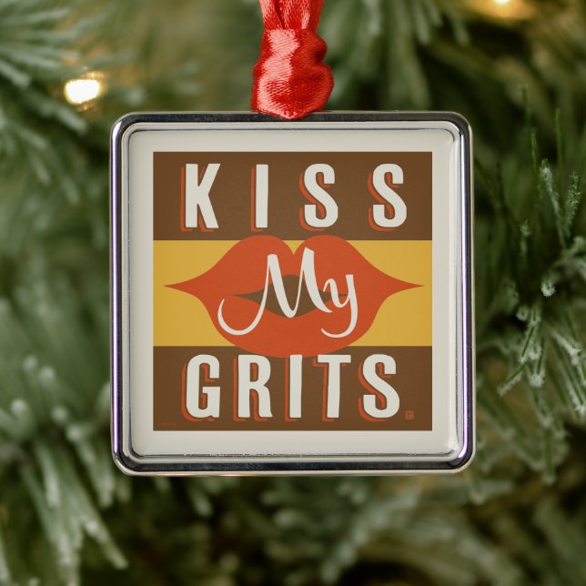 Kiss My Grits Metal Tree Decoration (Tree)