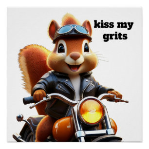 Kiss my grits poster