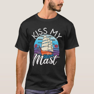 Kiss My Mask Retro Vintage Sailing Face Covering T-Shirt