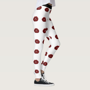 Kiss My Pants Red Lips Leggings