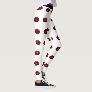 Kiss My Pants Red Lips Leggings