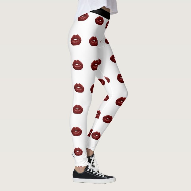 Kiss My Pants Red Lips Leggings (Right)