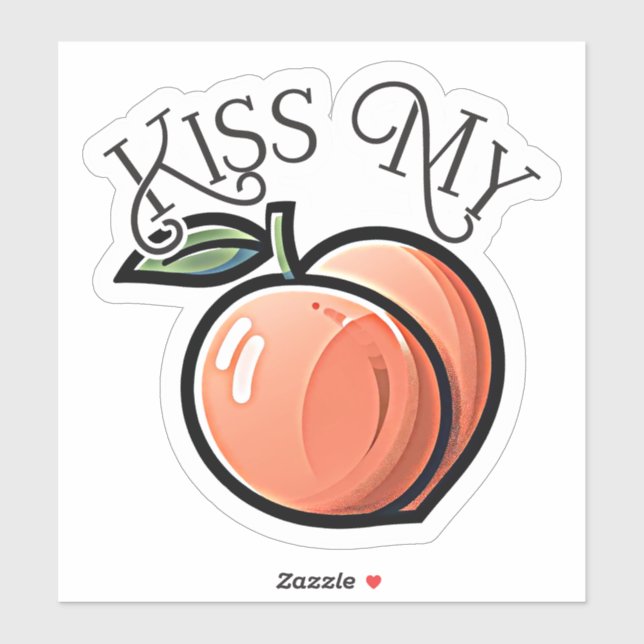 Kiss my Peach Peaches Funny Fruit (Sheet)