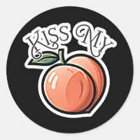 Kiss my Peach Peaches Funny Fruit