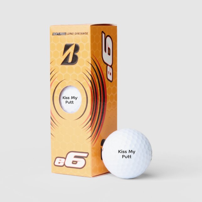 Kiss My Putt Golf Ball Gift - Funny Custom! (Packaging)