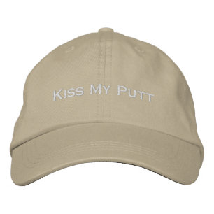'Kiss My Putt' Playful Dad Golf Style Funny Sport Embroidered Hat