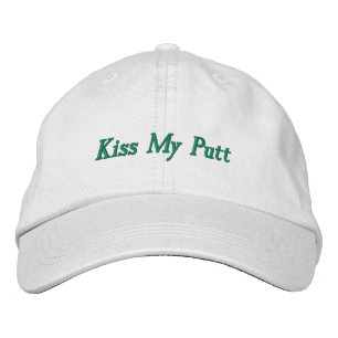 'Kiss My Putt' Playful Dad Golf Style Funny Sporty Embroidered Hat