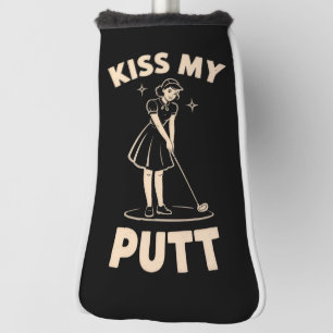 Kiss My Putt Retro Vintage 1940 Golf Golfer Lovers Head Cover