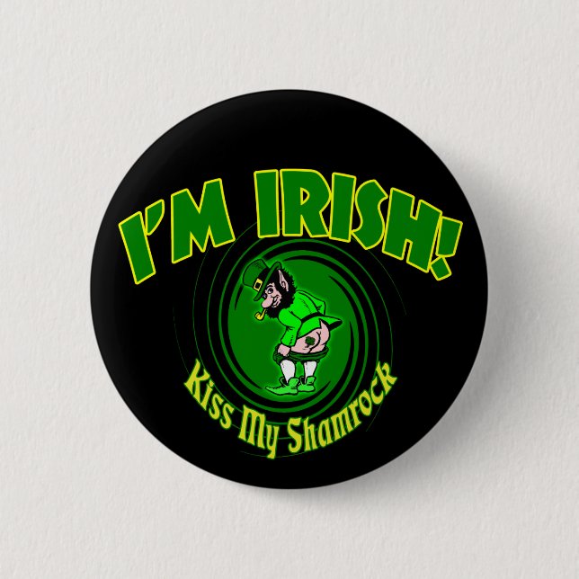 Kiss My Shamrock Button (Front)