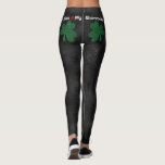 Kiss My Shamrocks Green Glitter St Patrick's Day Leggings<br><div class="desc">The design features the quote "Kiss my Shamrocks" with a red lips accent and green glitter shamrock leaf clovers.
Great for St Patrick's Day.</div>