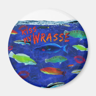 Kiss My Wrasse Fish Magnet