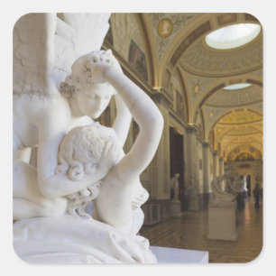 Kiss of Cupid and Psyche, by Antonio Canova Square Sticker