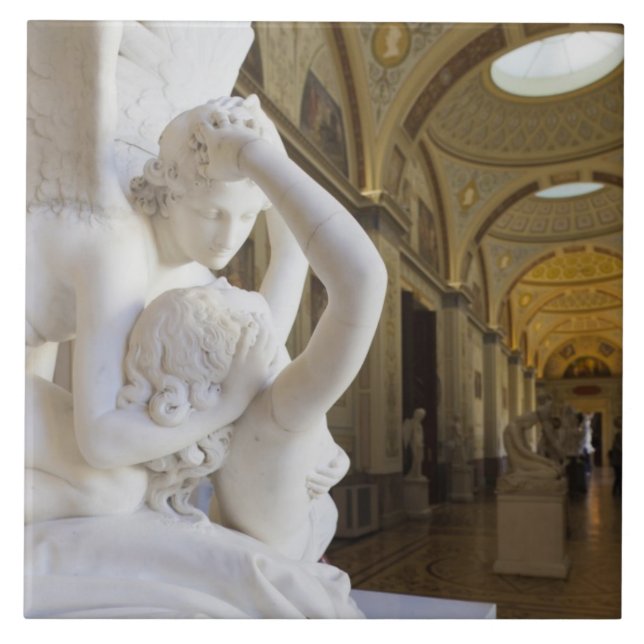 Kiss of Cupid and Psyche, by Antonio Canova Tile (Front)