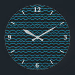 Kiss Of Light Modern Pop Art Abstract Large Clock<br><div class="desc">Round Wall Clock, wall art decor and home furnishing decor accessory with Kiss Of Light Modern Pop Art Abstract illustration custom printed to order with original artwork design images by The Fabric Seal print on demand shop at Zazzle #ZazzleMade https://www.zazzle.com/store/thefabricseal 🎨 This awesome looking graphic art drawing features an awesome...</div>