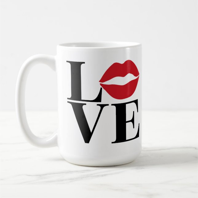 Kiss of Love: Red Lips Edition Mug (Left)