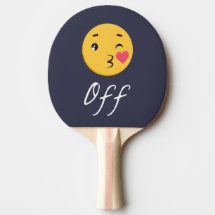 Kiss Off Emoji Funny Trendy Popular Cute Ping Pong Paddle
