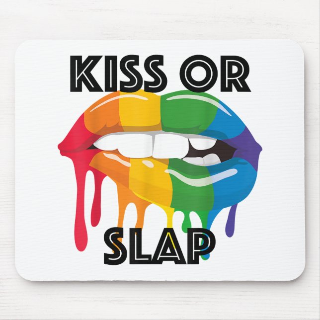 KISS OR SLAP MOUSE MAT (Front)