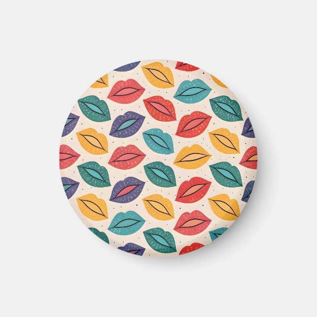 Kiss Pattern Magnet (Front)