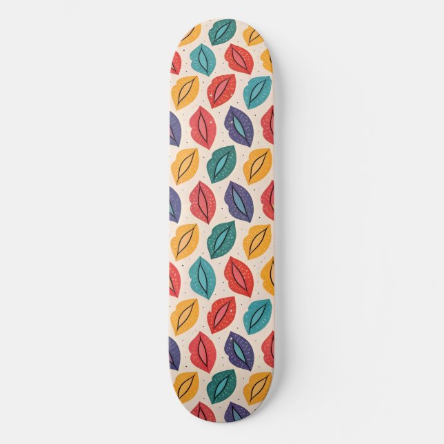 Kiss Pattern Skateboard (Front)