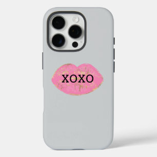 Kiss Pink Lips XOXO iPhone 16 Pro Case