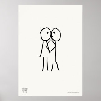 Kiss Poster - Love Illustration
