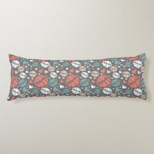 Kiss Print And Heart Pattern Body Cushion