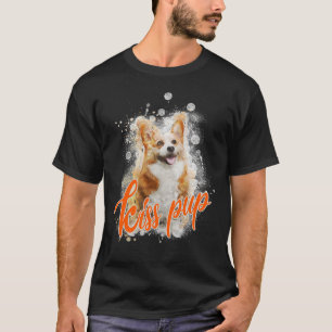 Kiss Pup Ink Creative Cute Corgi Dog Pattern  368 T-Shirt
