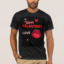 Kiss red lips-Happy Valentine's-Kiss T-Shirt