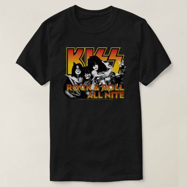KISS Rock Band Rock & Roll All Nite Spaceman Catma T-Shirt (Design Front)