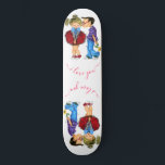 Kiss - Romantic Couple - Love - Valentine's Day Skateboard<br><div class="desc">Cute Romantic Couple - Love - I Love You - Valentine's Day Kiss Boy and Girl - Fun Painting - Choose / Add Your Unique Text / Name / Colour - Make Your Special Gift - Resize and move or remove / add elements - image / text with customisation tool....</div>