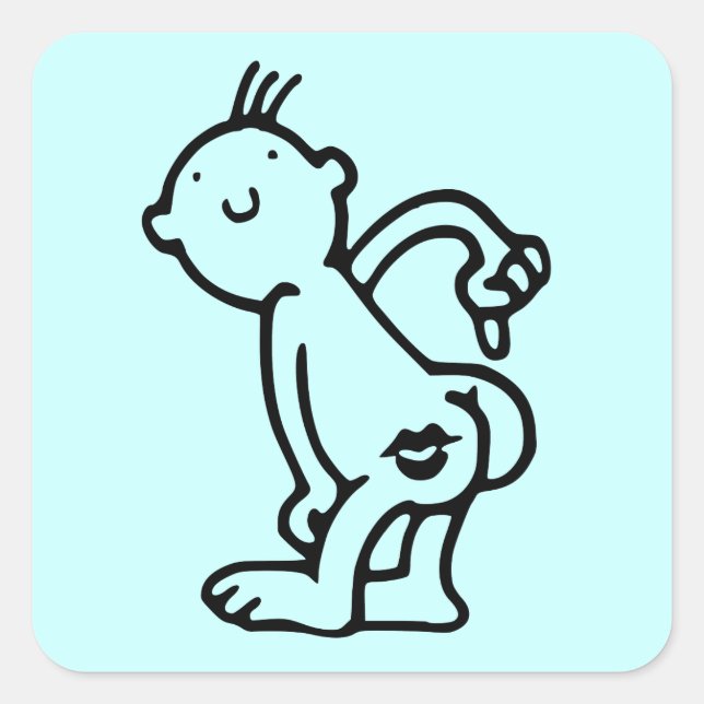 Kiss Square Sticker (Front)