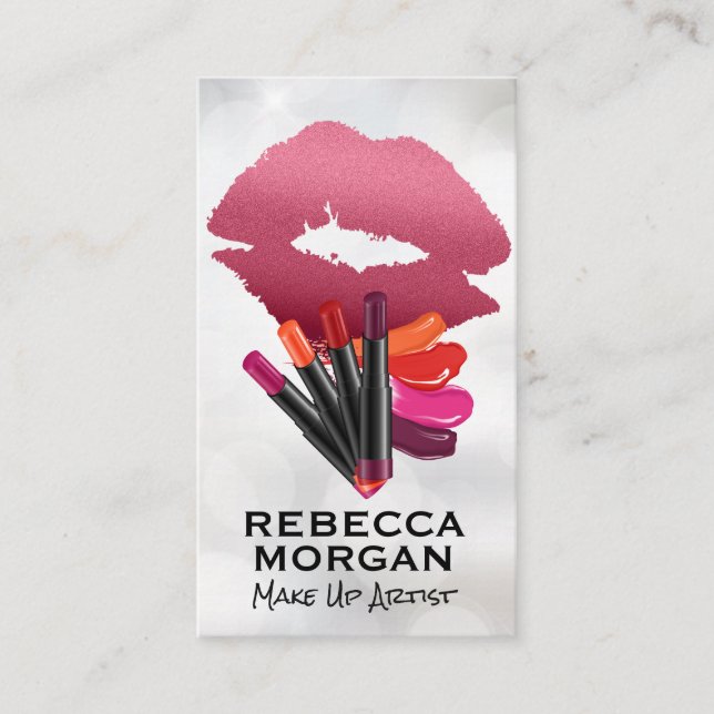 Kiss Stain | Lipstick Colours Business Card (Front)