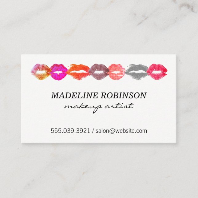 Kiss Stains / Colourful Business Card (Front)