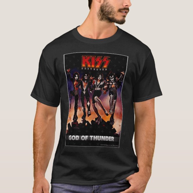 KISS the band Destroyer God ofhunder family T-Shirt (Front)