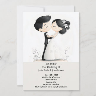 Kiss the Bride wedding invitation