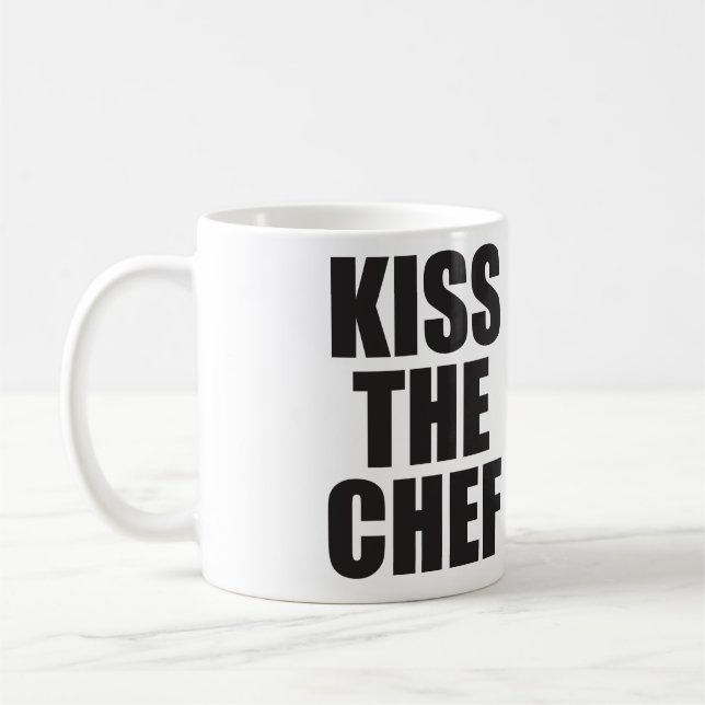 Kiss The Chef Coffee Mug (Left)