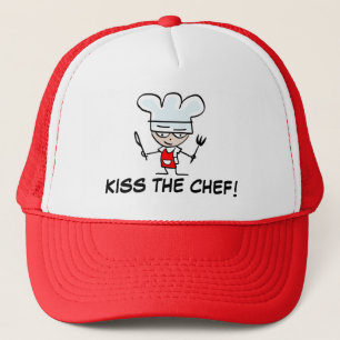 Kiss the chef   Funny bbq hat for men