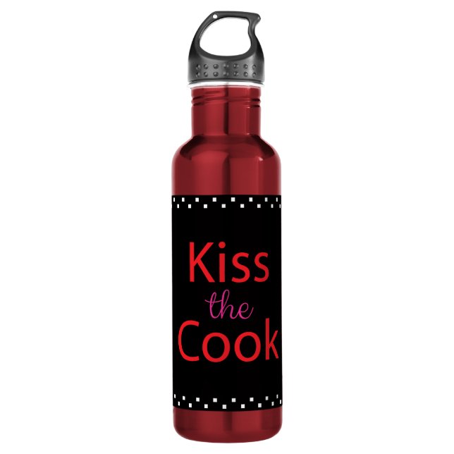Kiss The Cook 710 Ml Water Bottle (Front)