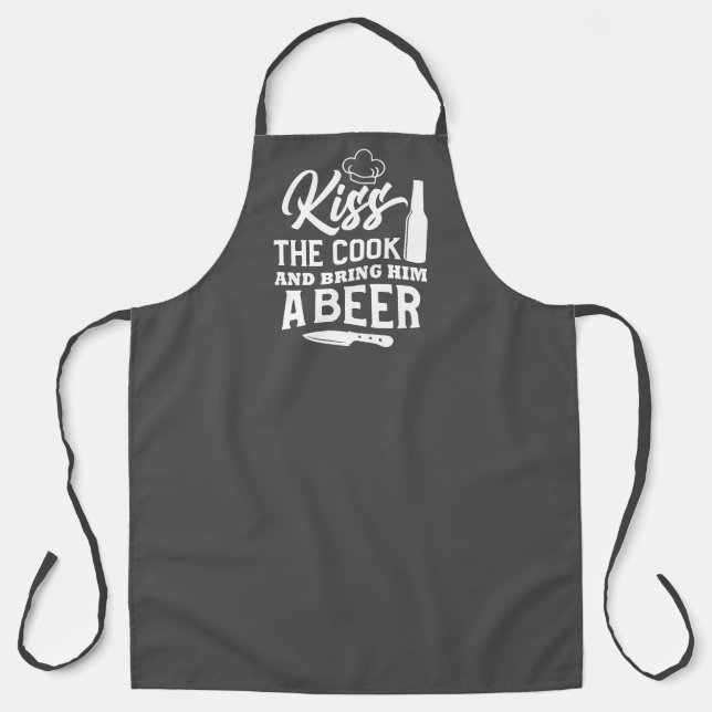 Kiss the Cook and Bring Him a Beer Apron (Front)