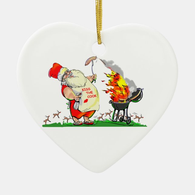 KiSs ThE CoOk Ceramic Tree Decoration (Front)