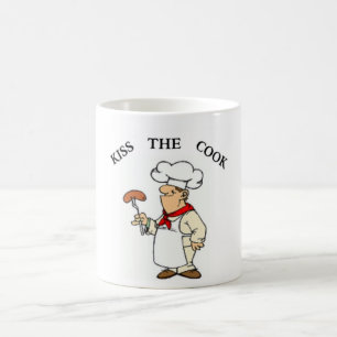 "KISS THE COOK" CHEF COFFEE MUG