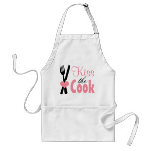 Kiss the Cook - Cute Knife & Fork Apron
